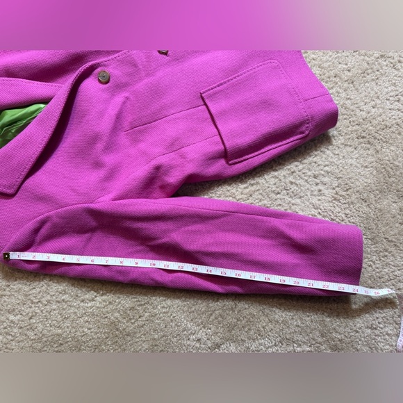 Lands' End Women’s Vibrant Pink Two Button Classic Blazer Size 18 - Picture 11 of 12